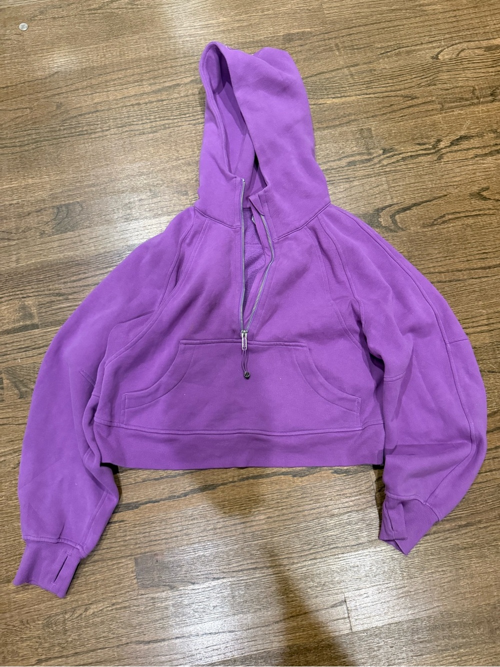 lululemon athletica Cropped Lavender-Purple Half-Zip Hoodie